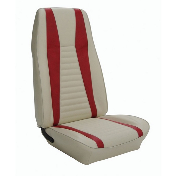 1971-73 Mach 1 Upholstery-Sportsroof-Full Set-With Stripes On Rear Seat